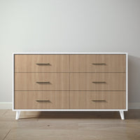 New York Double Dresser in Solid White / Harvest finish