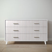 New York Double Dresser in Solid White / Washed White finish
