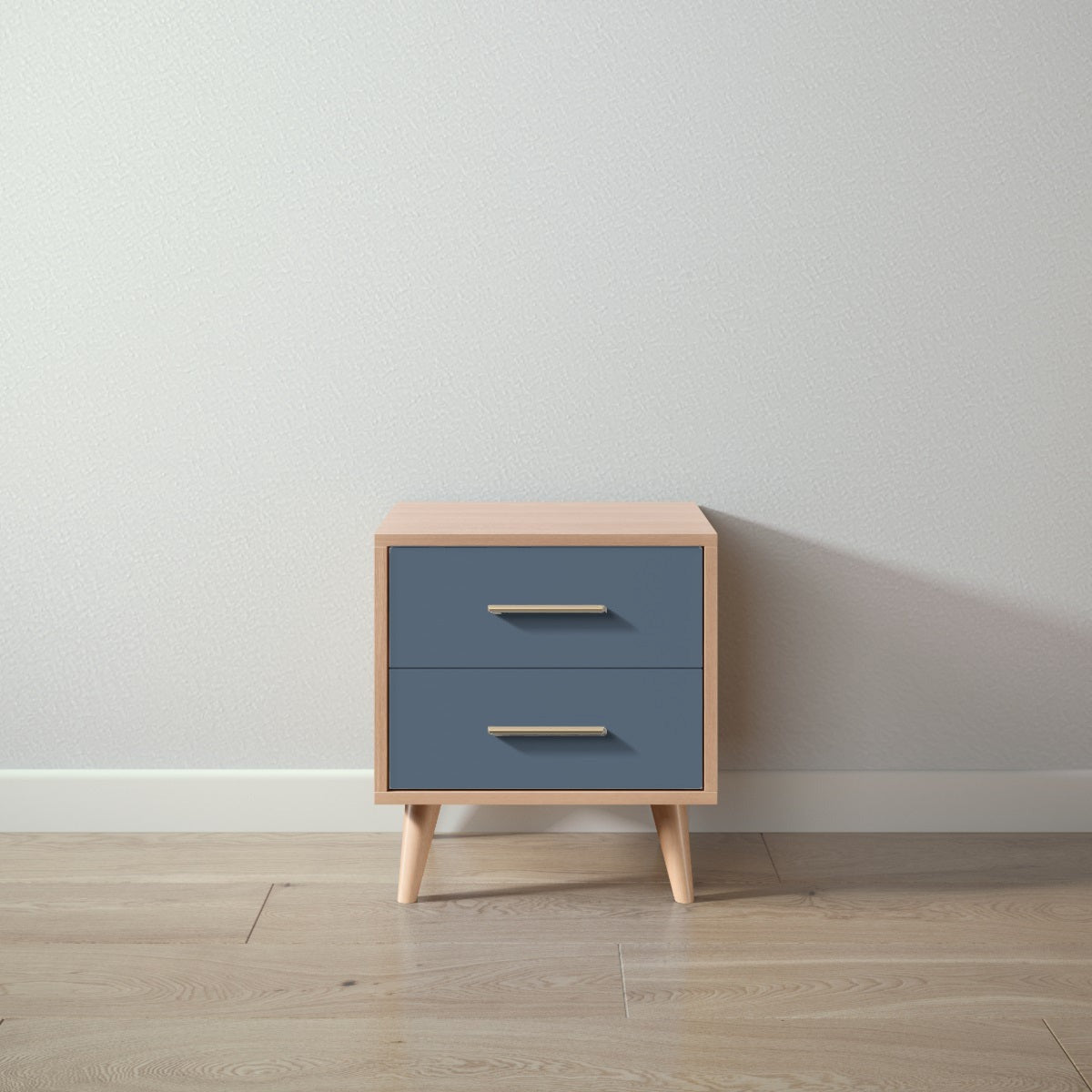 New York Nightstand in Albero Puro / Navy finish