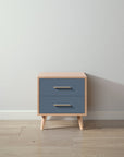New York Nightstand in Albero Puro / Navy finish