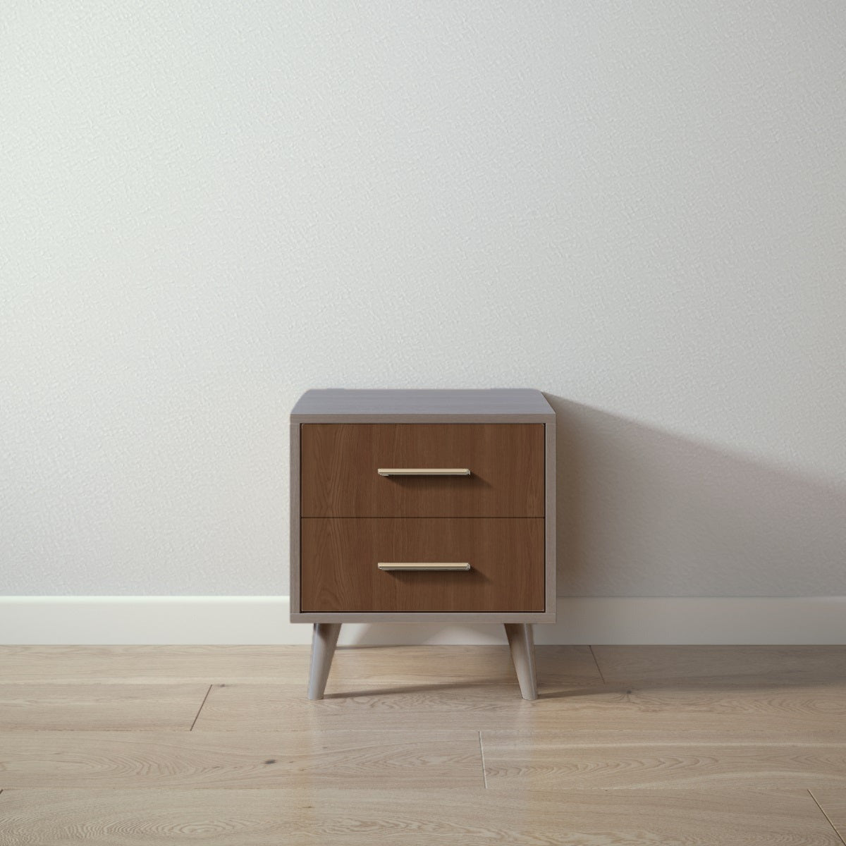 New York Nightstand in Aqua Grey / Nocello finish