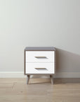 New York Nightstand in Aqua Grey / Solid White finish