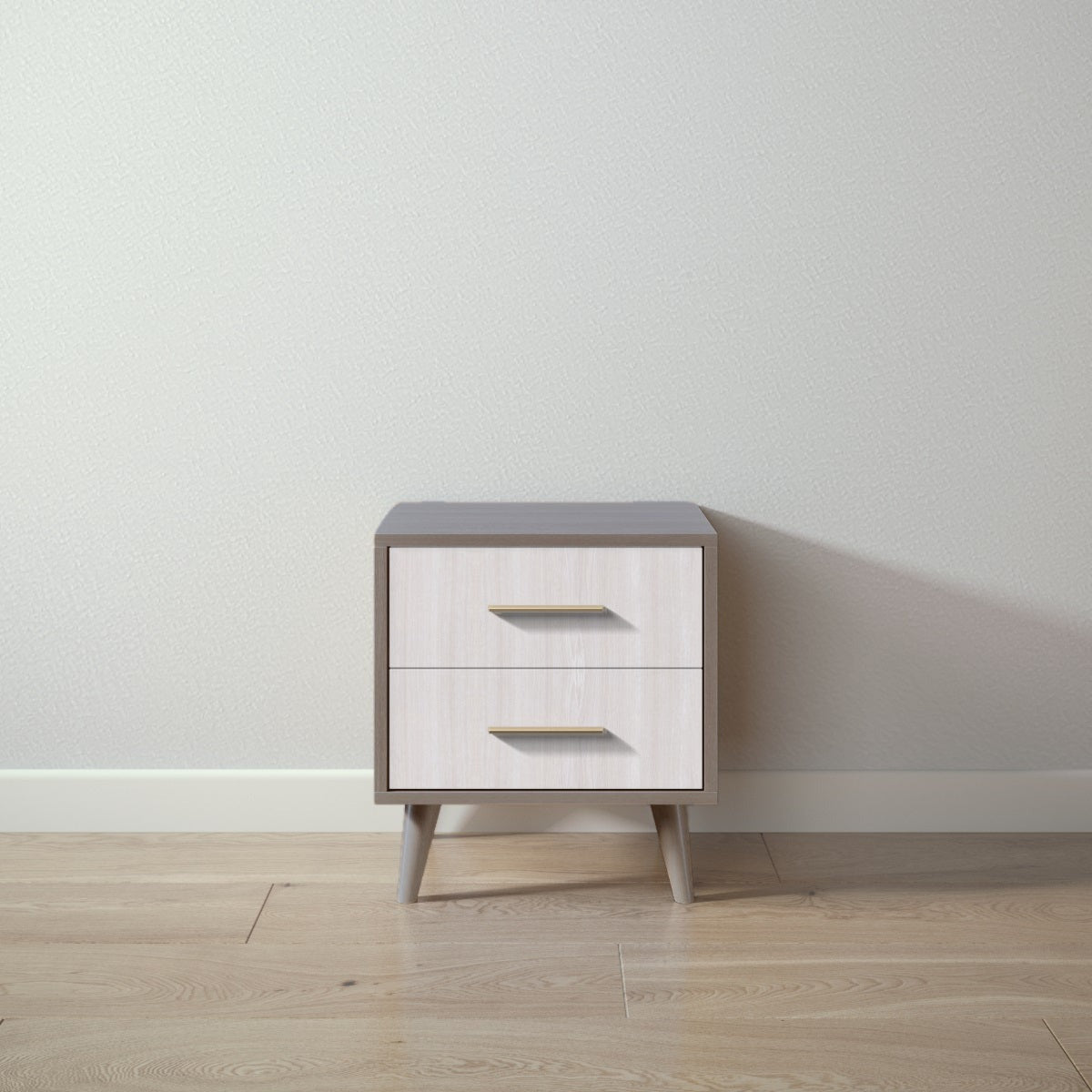 New York Nightstand in Aqua Grey / Washed White finish