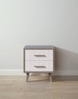 New York Nightstand in Aqua Grey / Washed White finish