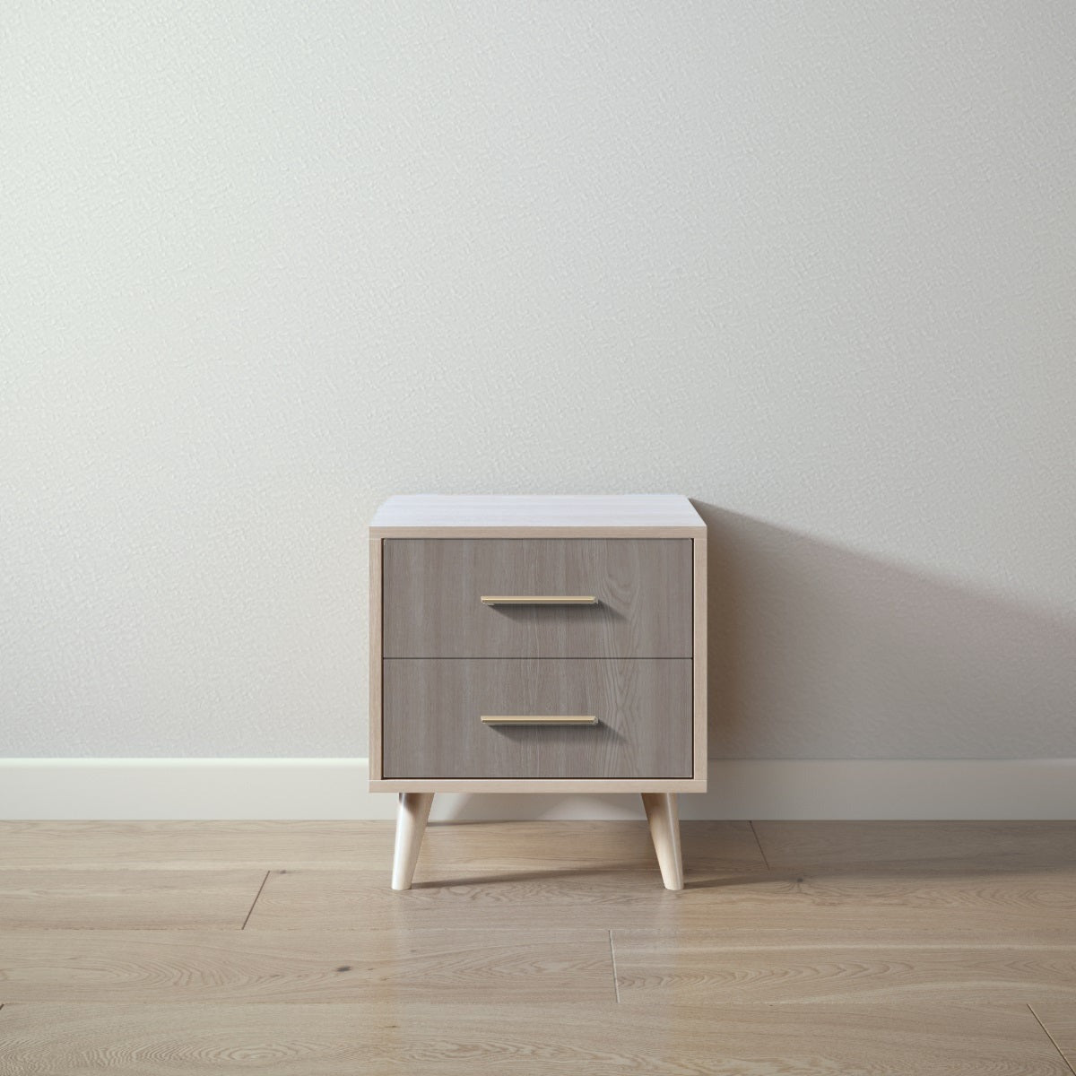 New York Nightstand in Ash / Aqua Grey finish