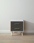 New York Nightstand in Ash / Peppercorn finish