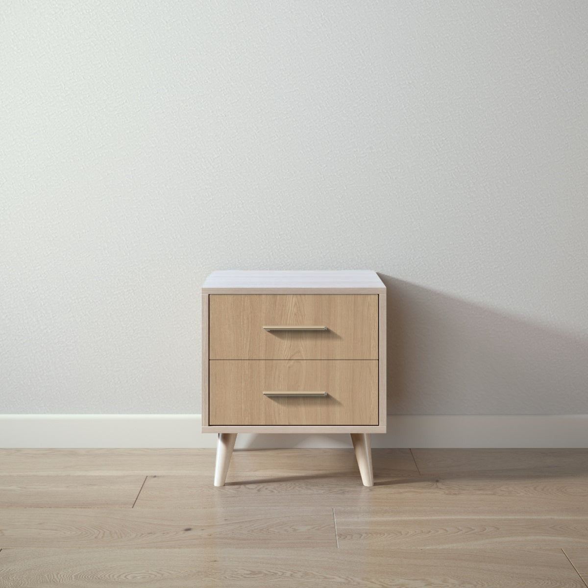 New York Nightstand in Ash / Sandstone finish