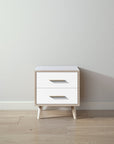 New York Nightstand in Ash / Solid White finish