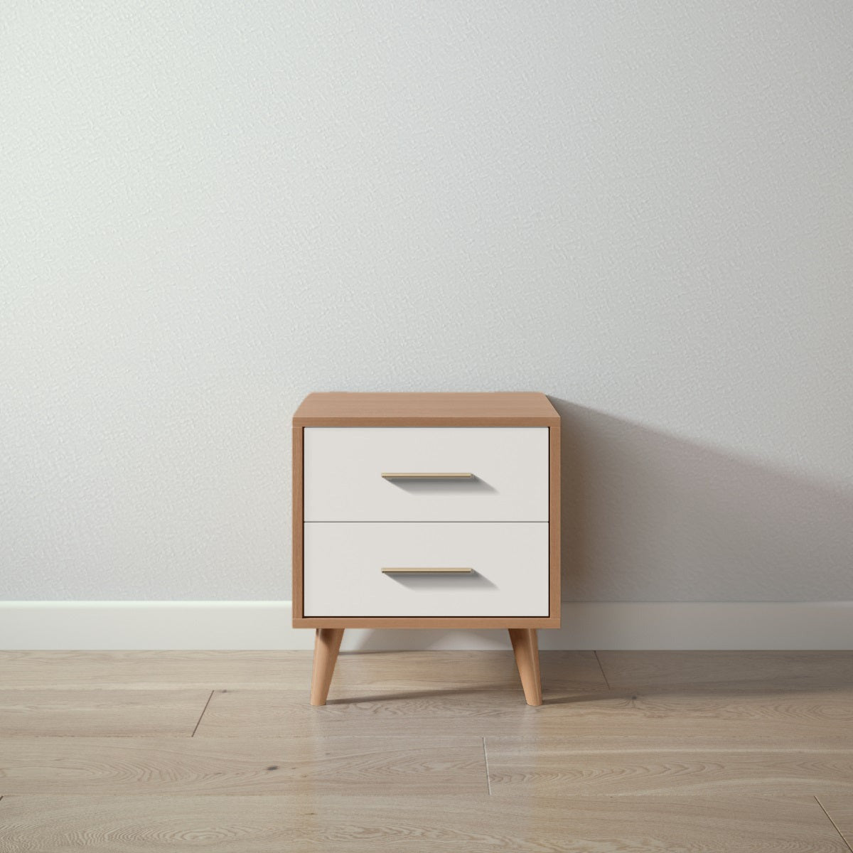 New York Nightstand in Bruno Antico / Bianco Satinato finish