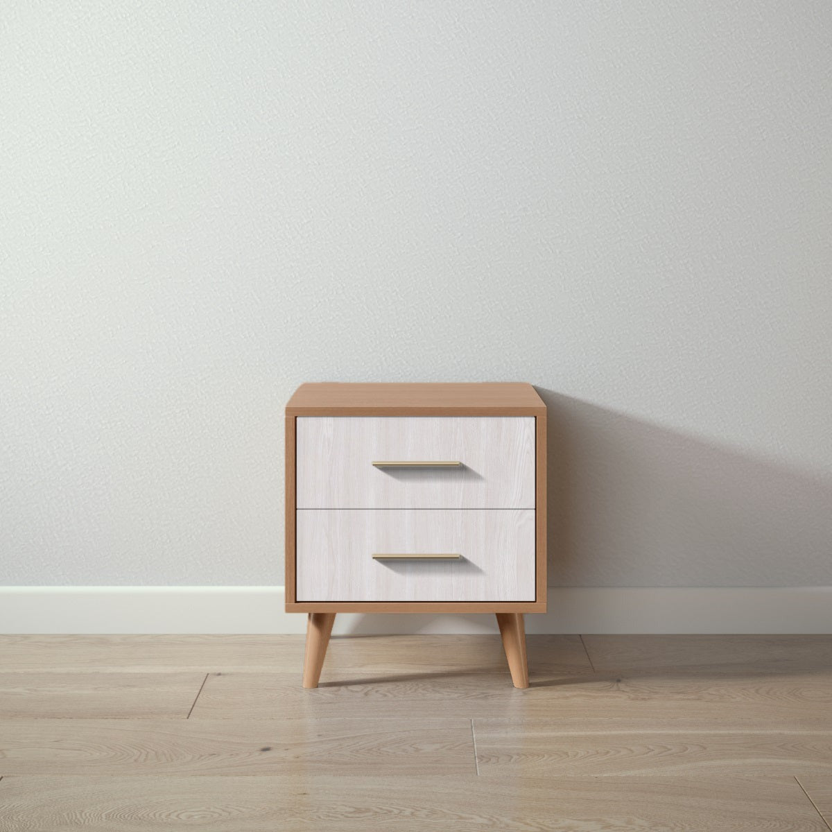 New York Nightstand in Bruno Antico / Washed White finish