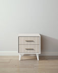 New York Nightstand in Bianco Satinato / Ash finish