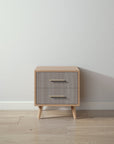 New York Nightstand in Harvest / Aqua Grey finish