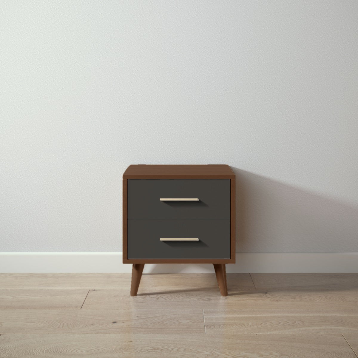New York Nightstand in Nocello / Peppercorn finish