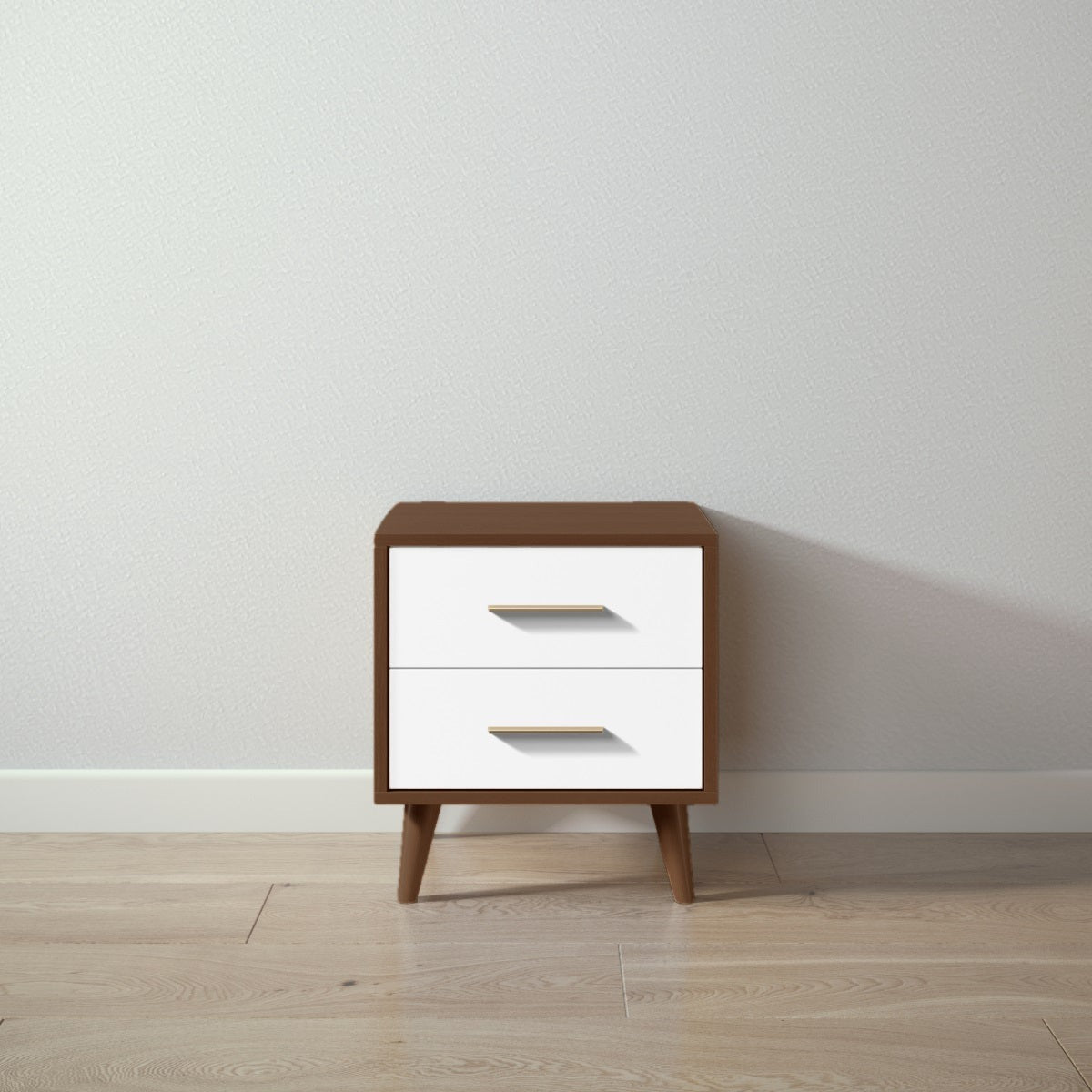 New York Nightstand in Nocello / Solid White finish