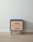 New York Nightstand in Navy / Albero Puro finish