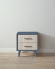 New York Nightstand in Navy / Ash finish