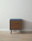 New York Nightstand in Navy / Nocello finish