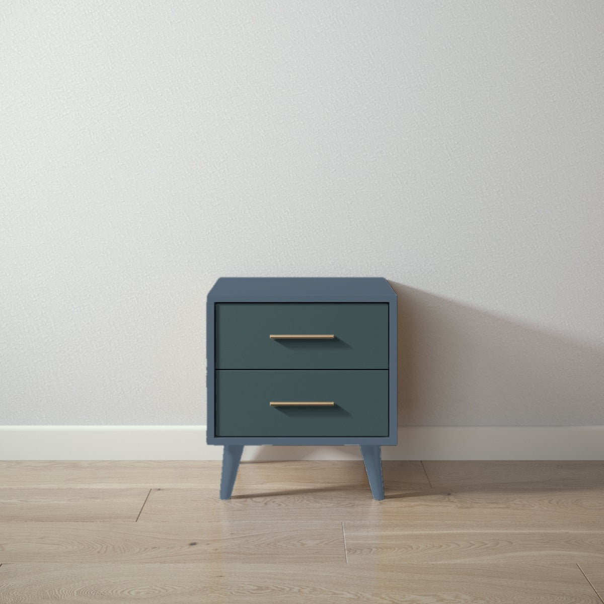 New York Nightstand in Navy / Rosemary finish