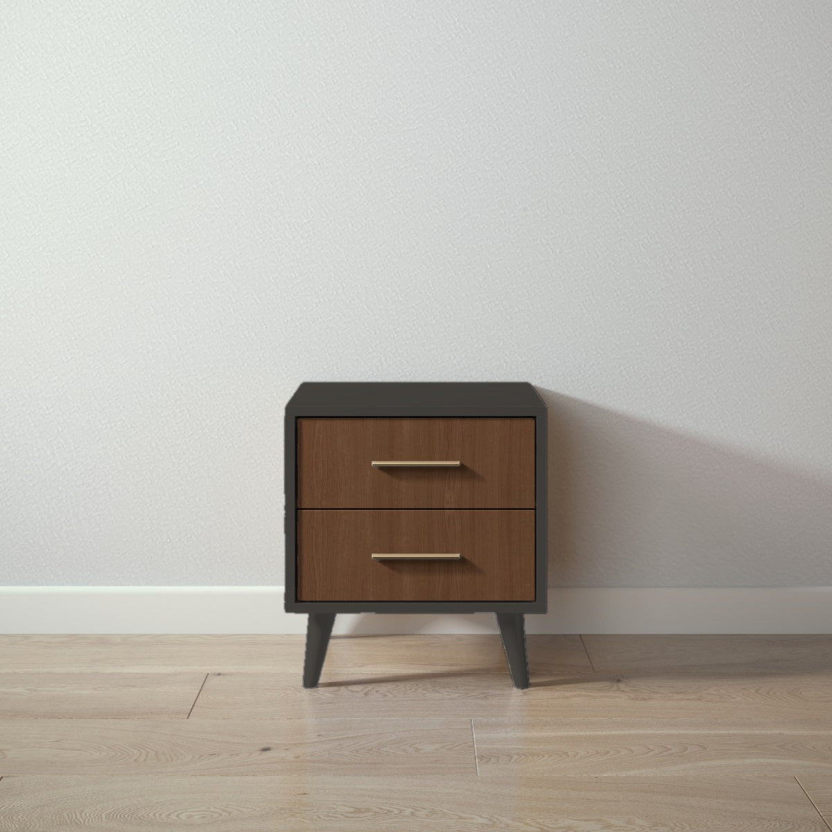 New York Nightstand in Peppercorn / Nocello finish