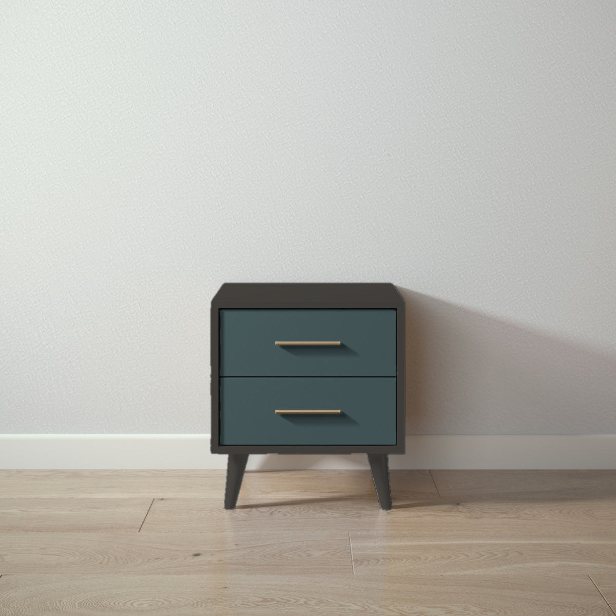 New York Nightstand in Peppercorn / Rosemary finish