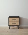 New York Nightstand in Peppercorn / Sandstone finish