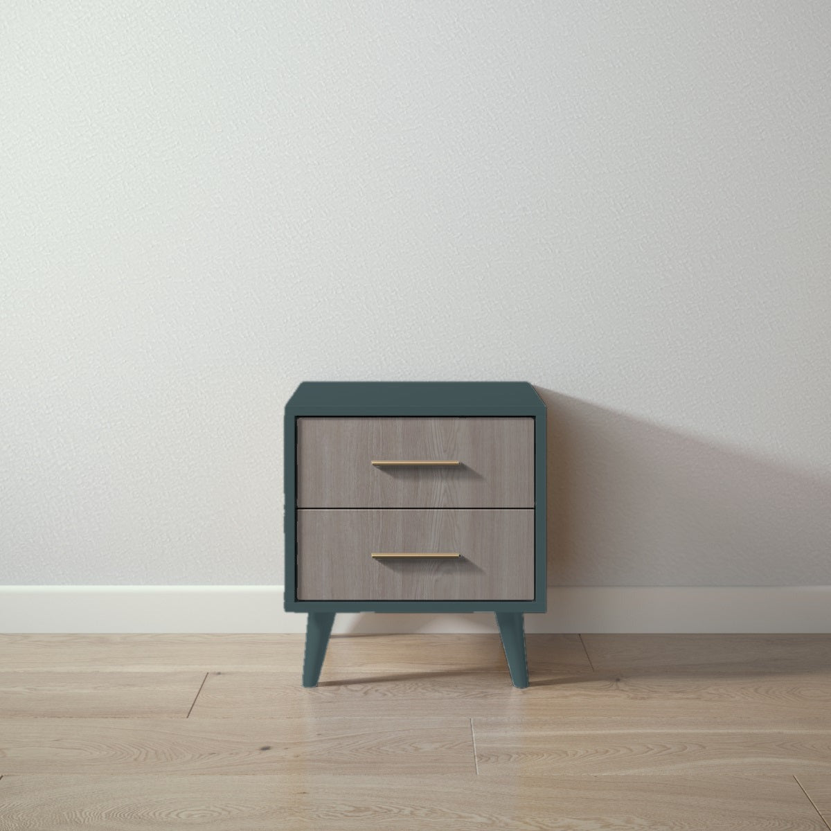 New York Nightstand in Rosemary / Aqua Grey finish