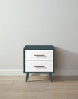 New York Nightstand in Rosemary / Solid White finish