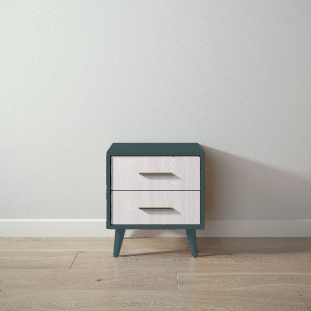 New York Nightstand in Rosemary / Washed White finish
