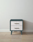 New York Nightstand in Rosemary / Washed White finish