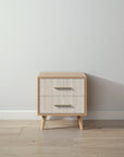 New York Nightstand in Sandstone / Ash finish