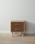 New York Nightstand in Sandstone / Nocello finish