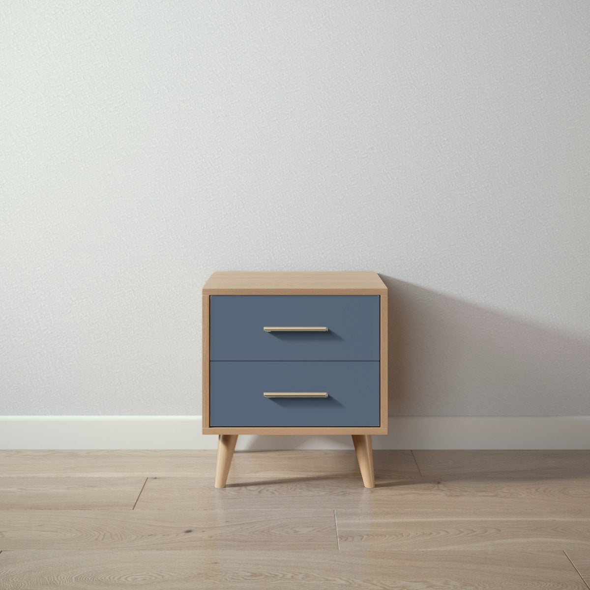 New York Nightstand in Sandstone / Navy finish