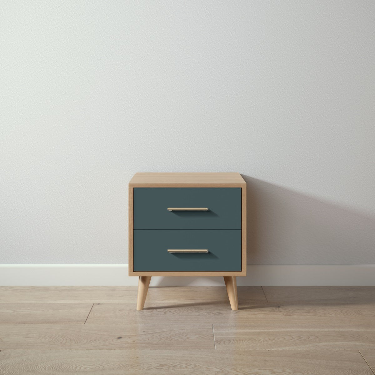 New York Nightstand in Sandstone / Rosemary finish
