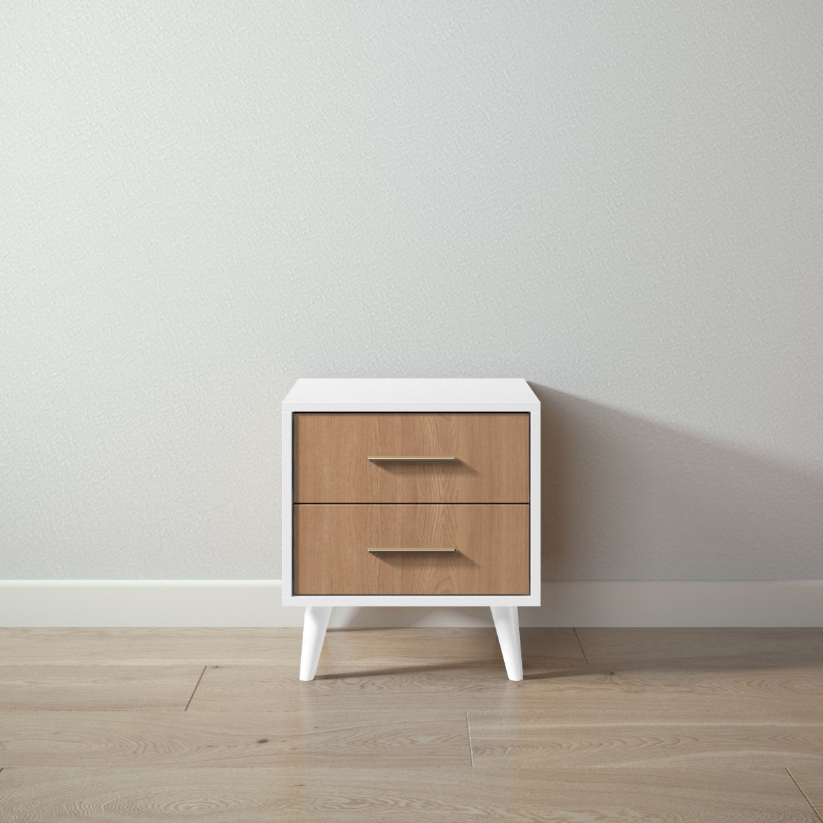 New York Nightstand in Solid White / Bruno Antico finish