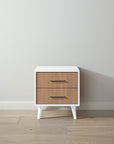 New York Nightstand in Solid White / Bruno Antico finish