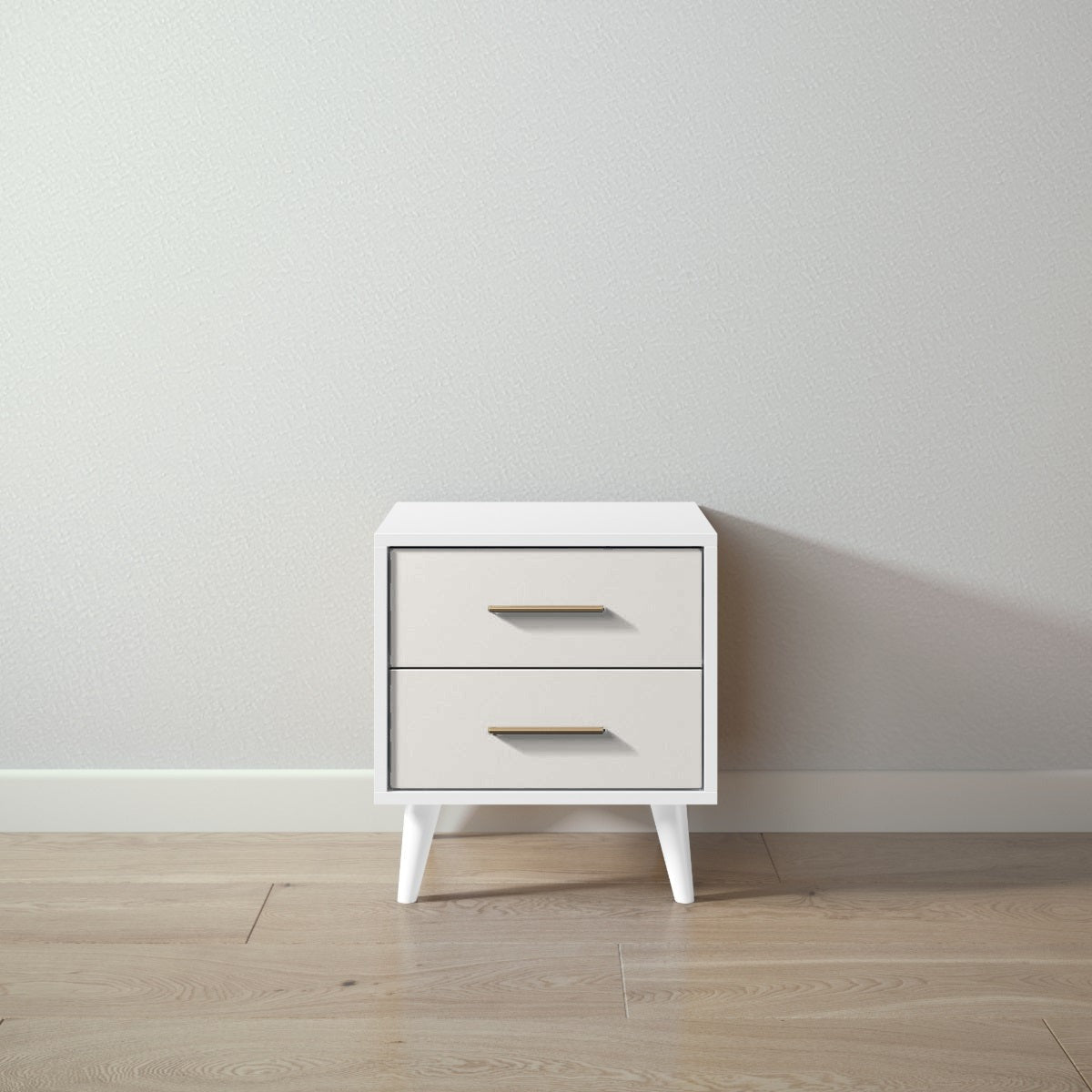 New York Nightstand in Solid White / Bianco Satinato finish