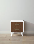 New York Nightstand in Solid White / Nocello finish