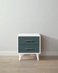 New York Nightstand in Solid White / Rosemary finish