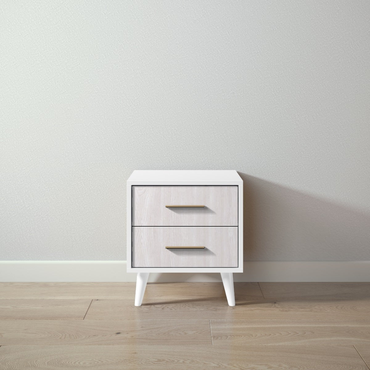 New York Nightstand in Solid White / Washed White finish