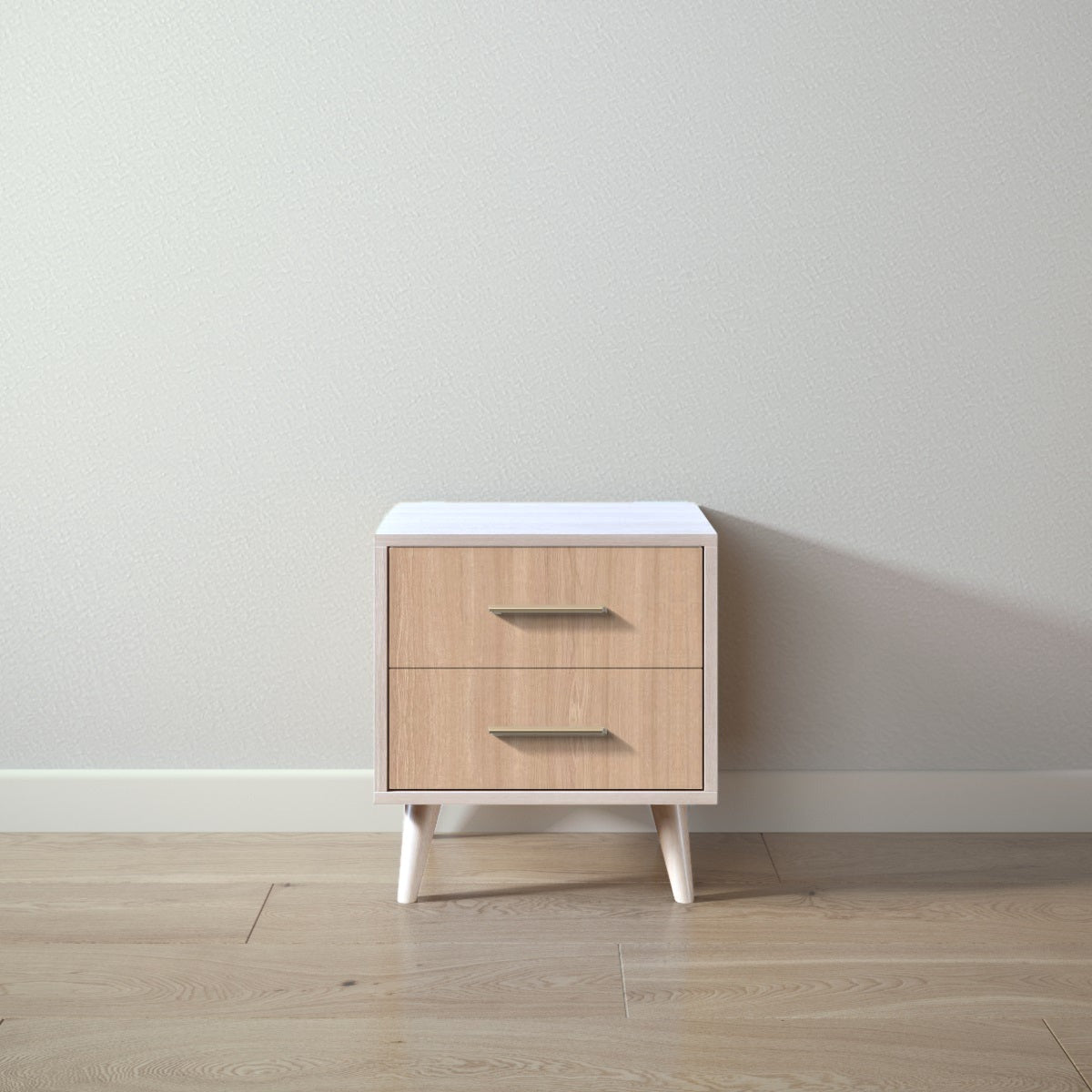 New York Nightstand in Washed White / Albero Puro finish
