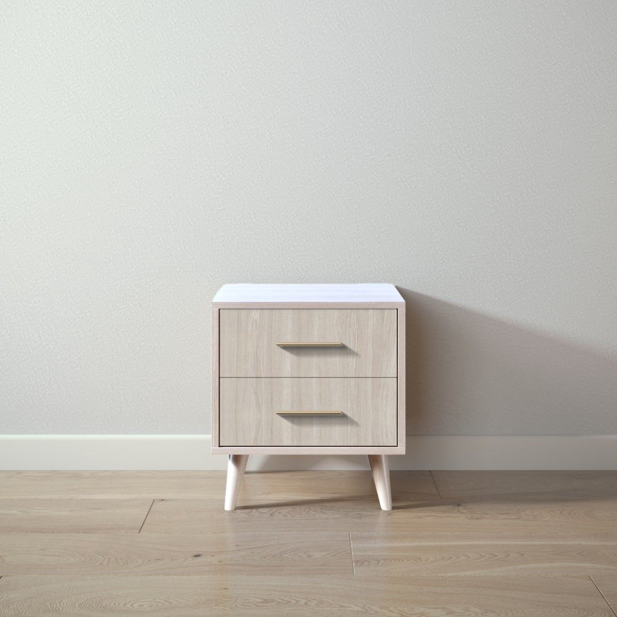New York Nightstand in Washed White / Ash finish