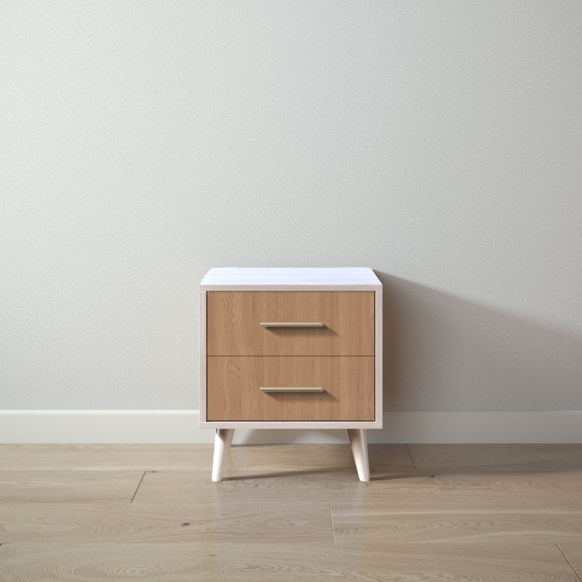 New York Nightstand in Washed White / Bruno Antico finish