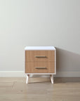 New York Nightstand in Washed White / Bruno Antico finish