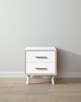 New York Nightstand in Washed White / Solid White finish