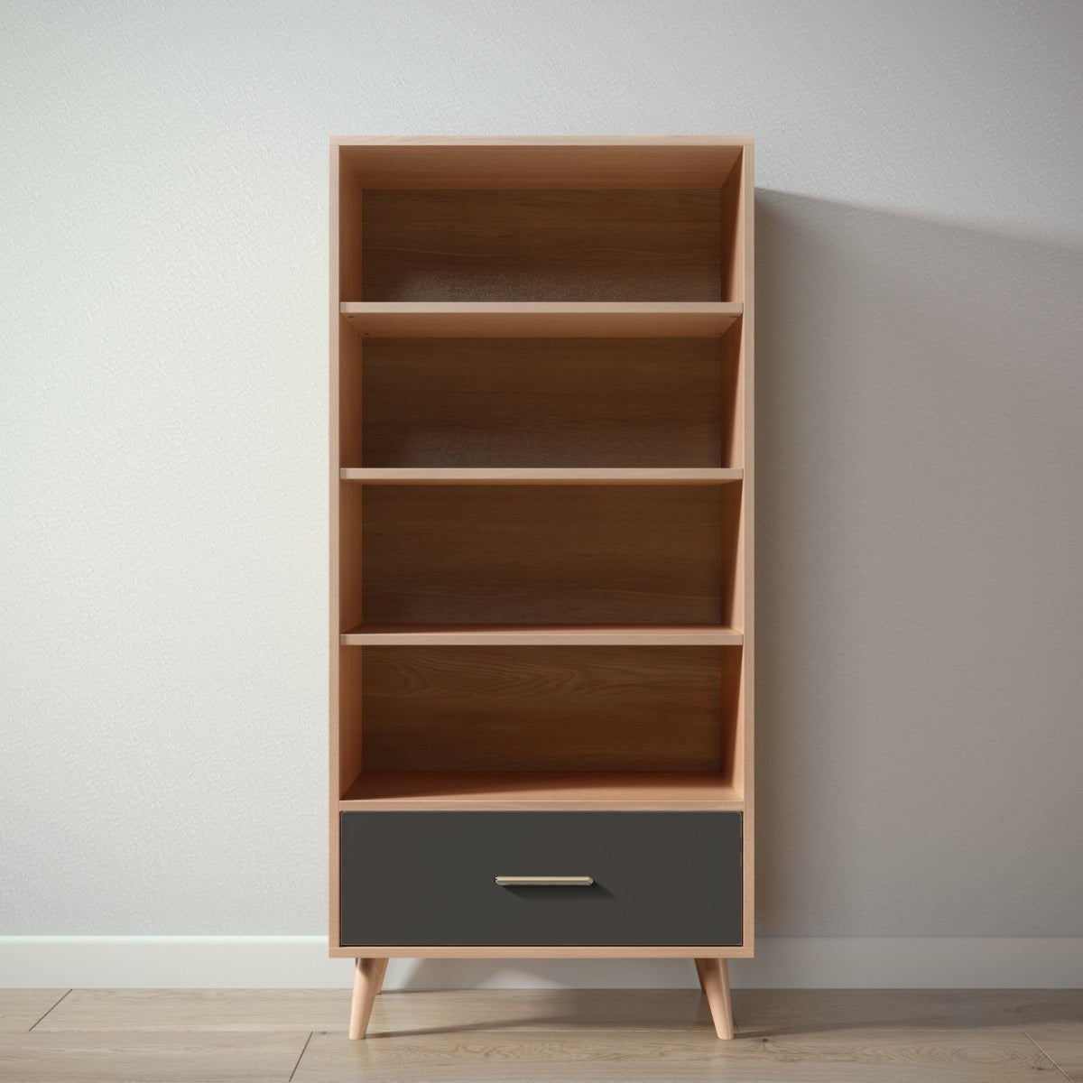 New York Bookcase in Albero Puro / Peppercorn finish
