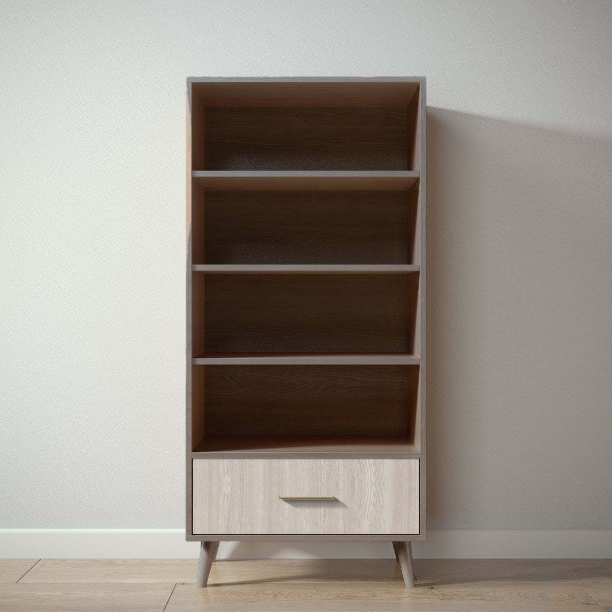 New York Bookcase in Aqua Grey / Ash finish