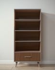 New York Bookcase in Aqua Grey / Nocello finish