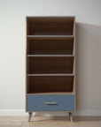 New York Bookcase in Aqua Grey / Navy finish