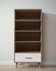New York Bookcase in Aqua Grey / Washed White finish