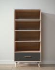 New York Bookcase in Ash / Peppercorn finish